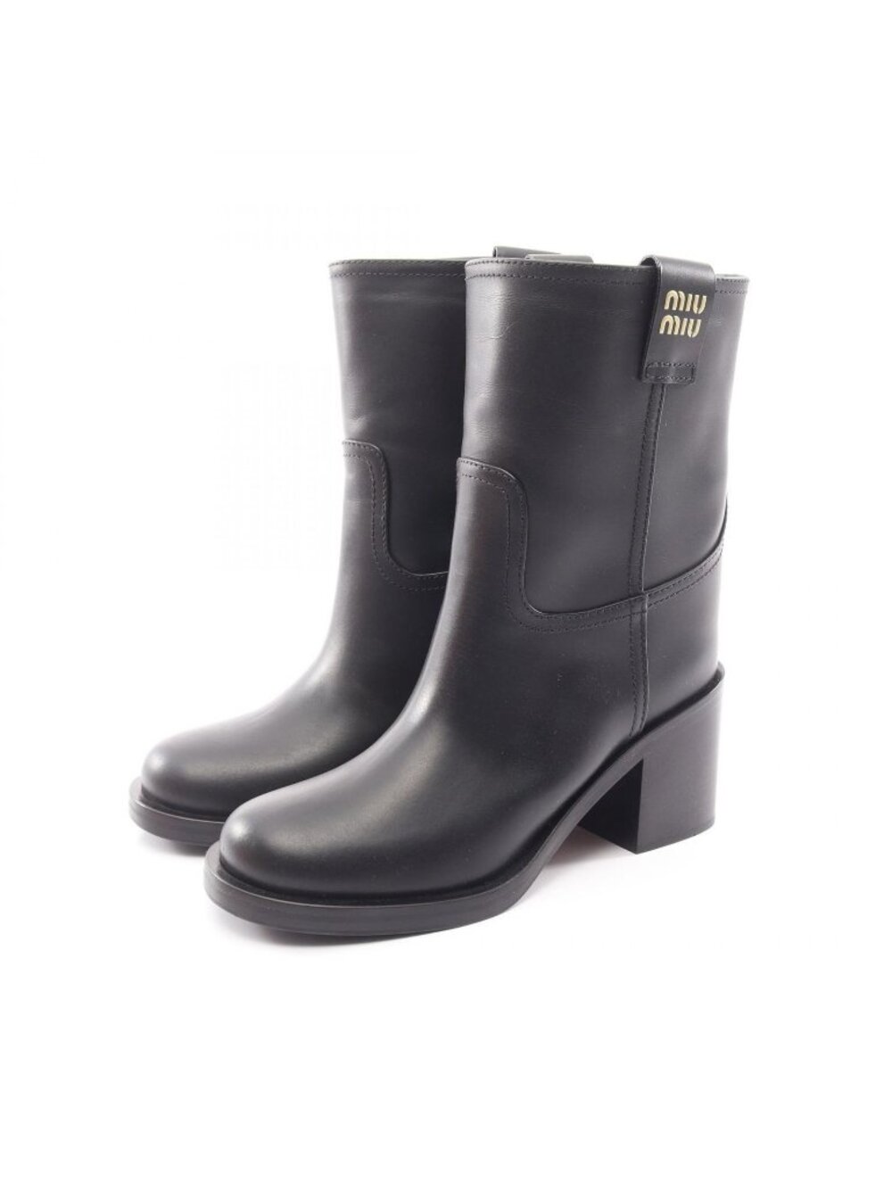 Miu Miu Boots Logo Leather